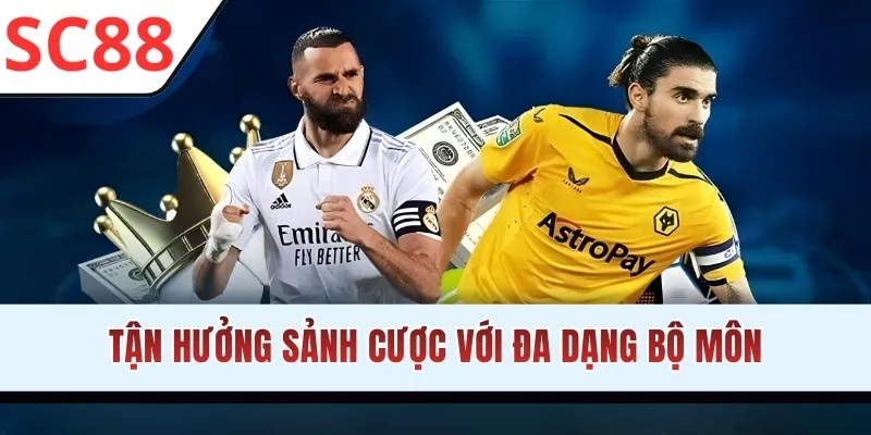 Tận hưởng sảnh cược với đa dạng bộ môn